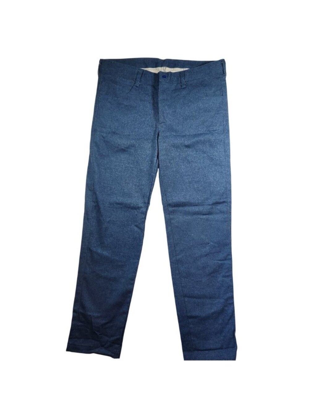 Vintage 70sCustom Handmade Blue Denim Trousers Mens Straight Leg Workwear Pants‎